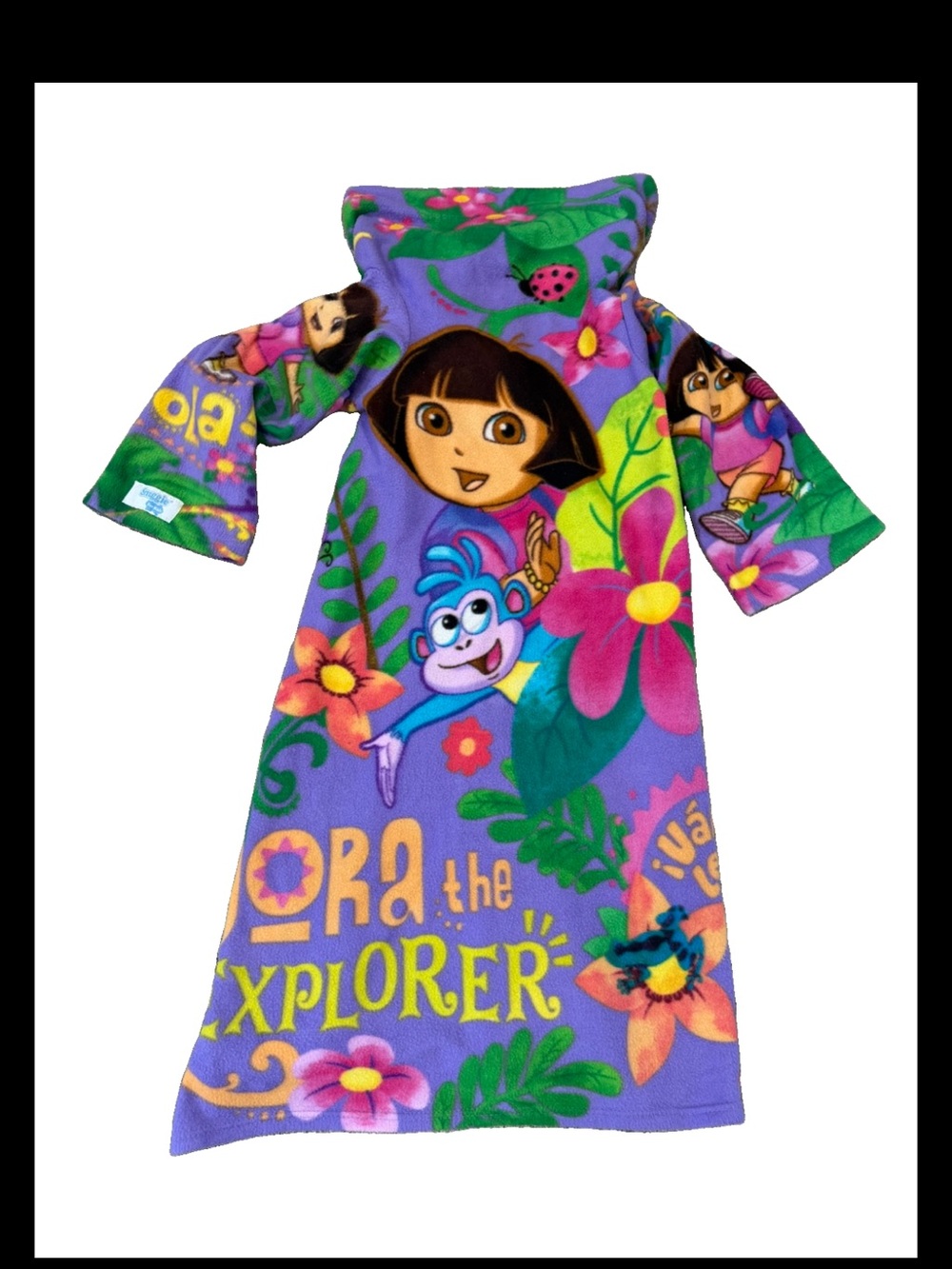 Dora The Explorer Kids Snuggie Full‎ Size Wearable Blanket Vintage Y2K Nick Jr